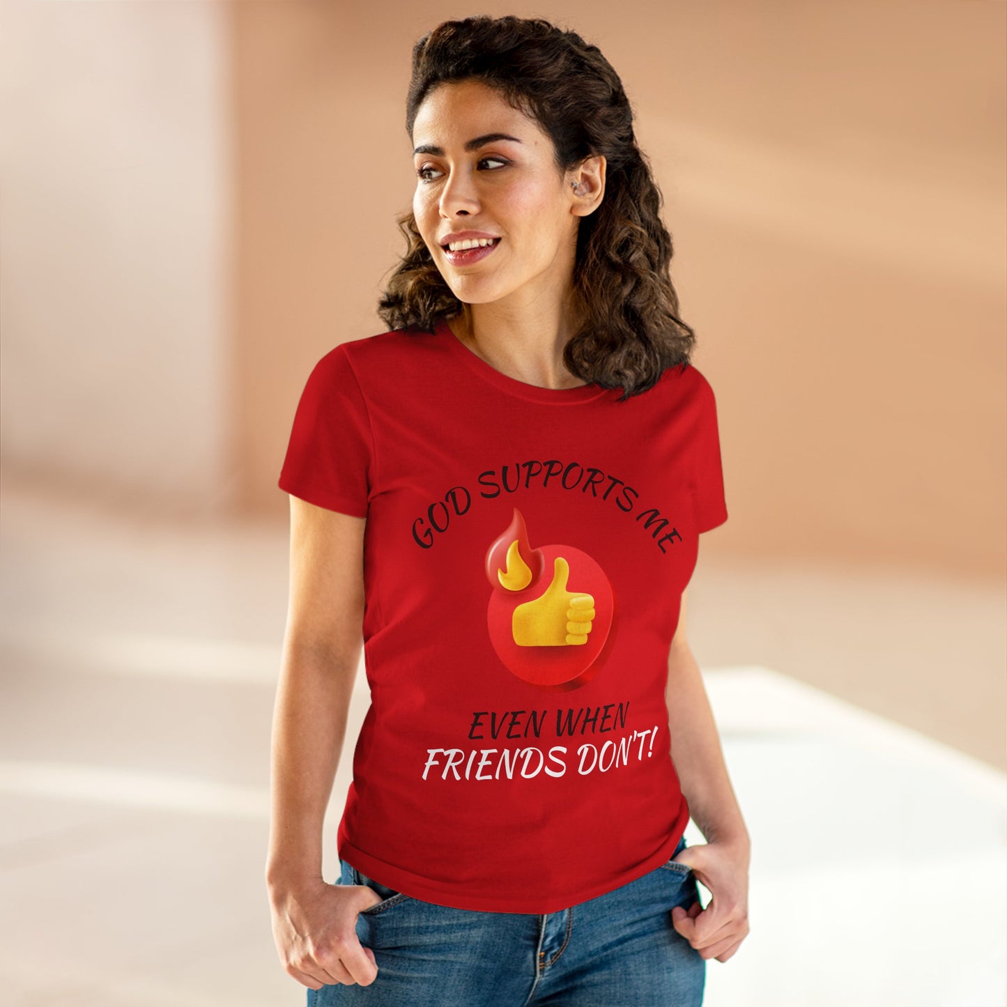 "God Supports Me" Women's Tee