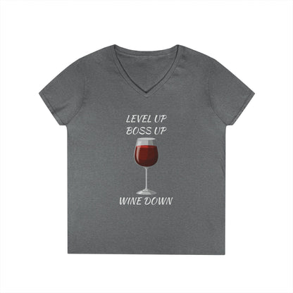 "Wine Down" V-Neck Tee