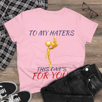 Funny Middle Finger Graphic Tee- Women's