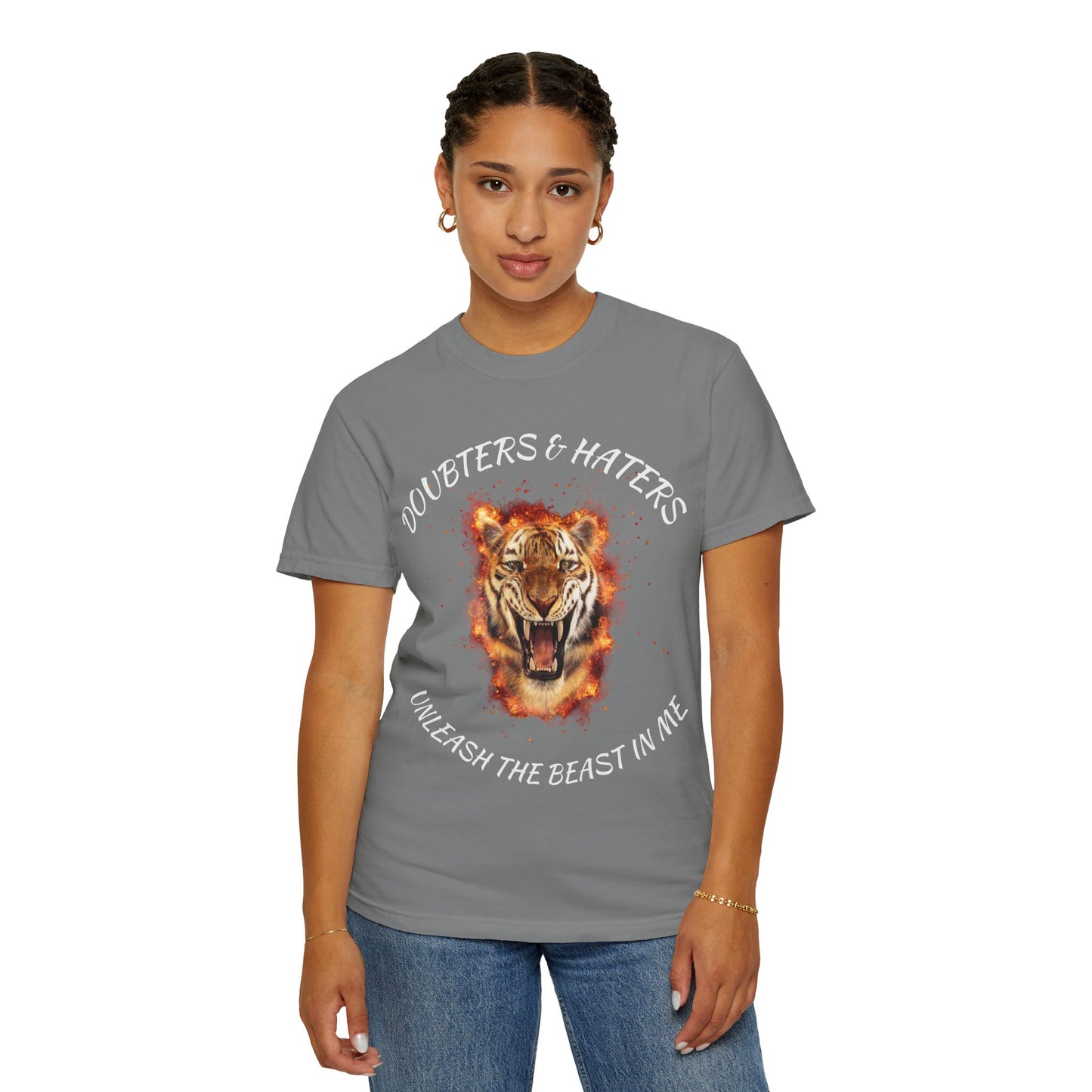 Unleash the Beast Tiger T-Shirt — Doubters & Haters Motivational Tee