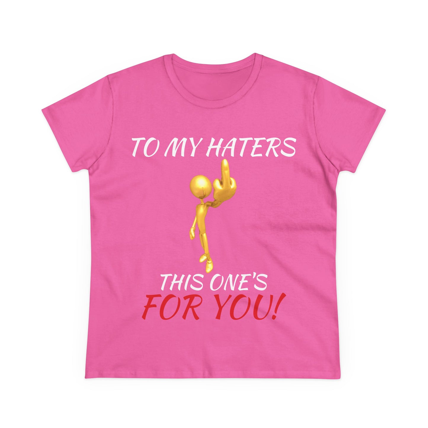 Funny Middle Finger Graphic Tee- Women's