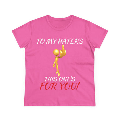 Funny Middle Finger Graphic Tee- Women's