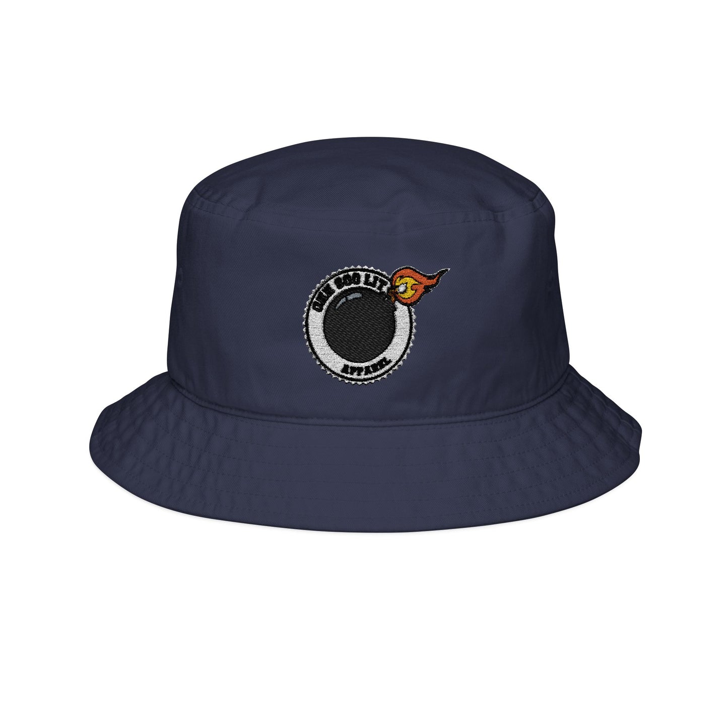 Embroidered Flaming Bomb Bucket Hat