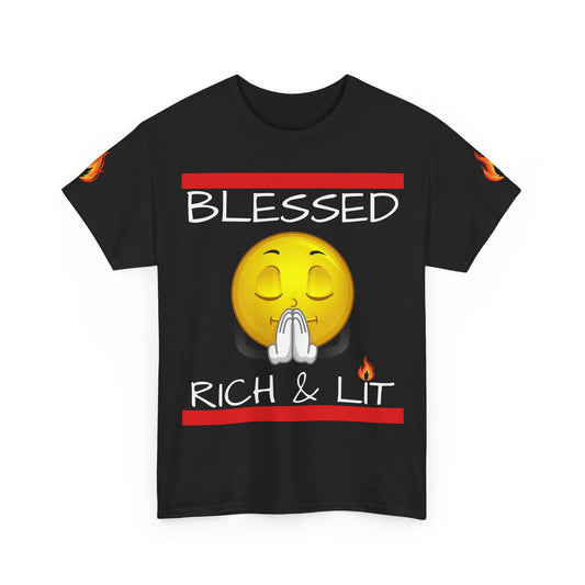 'Blessed Rich & Lit'—Graphic Shirt