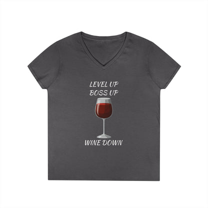 "Wine Down" V-Neck Tee