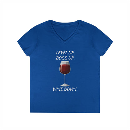 "Wine Down" V-Neck Tee