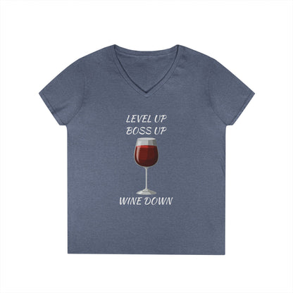 "Wine Down" V-Neck Tee