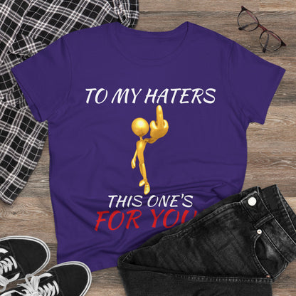 Funny Middle Finger Graphic Tee- Women's