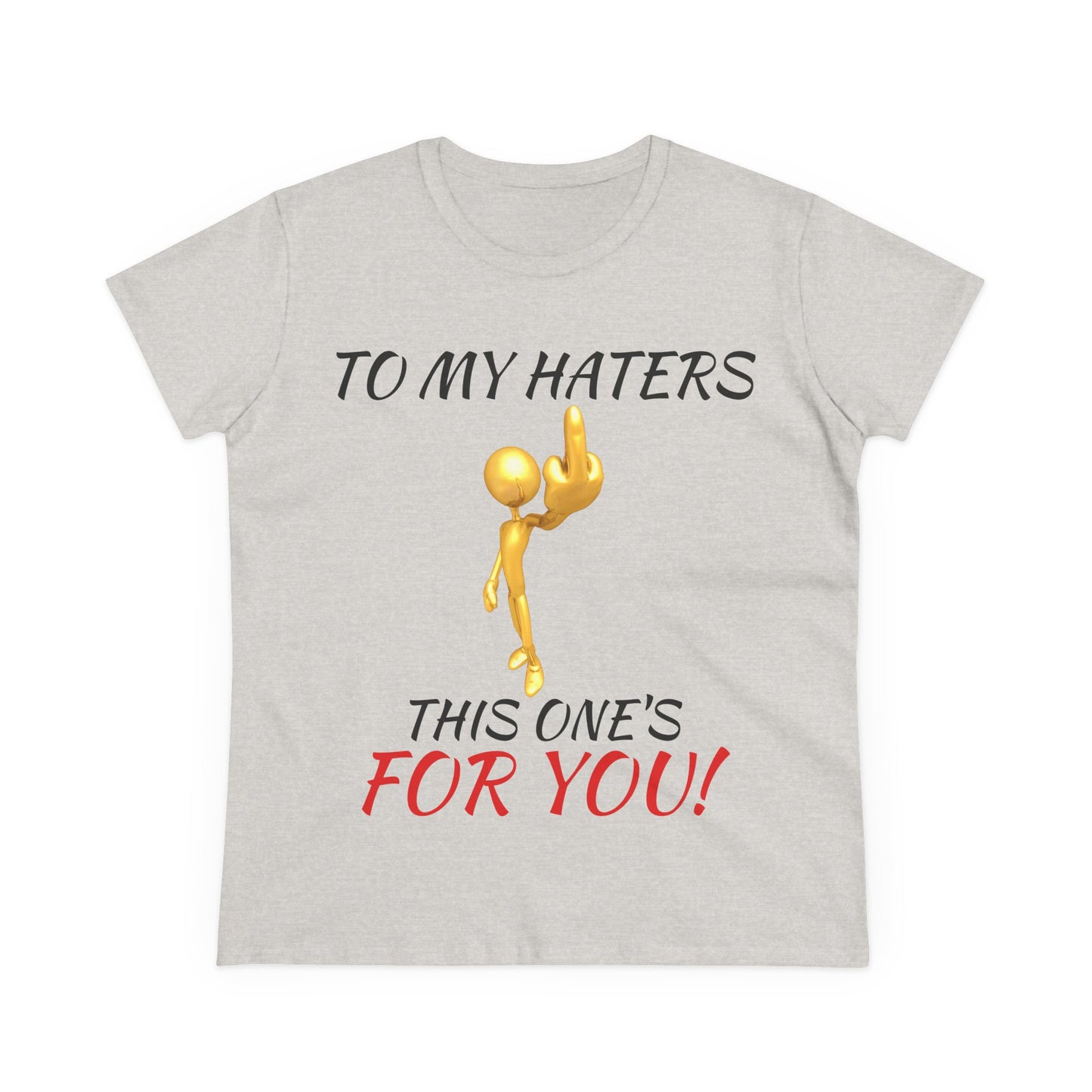 Funny Middle Finger Graphic Tee- Women's