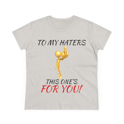 Funny Middle Finger Graphic Tee- Women's