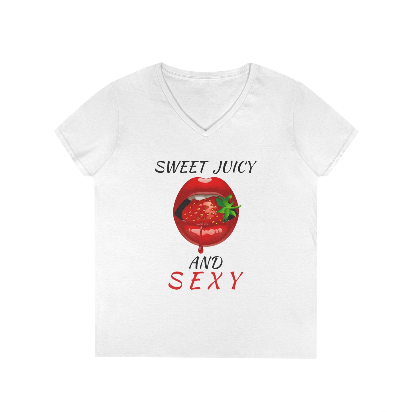 "Sweet Juicy and Sexy" Ladies V-Neck Tee
