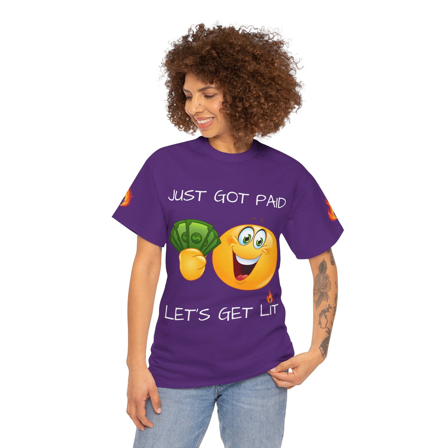 'Just Got Paid Let's Get Lit' T-Shirt