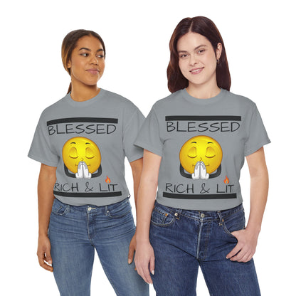 "Blessed Rich & Lit" Unisex Tee