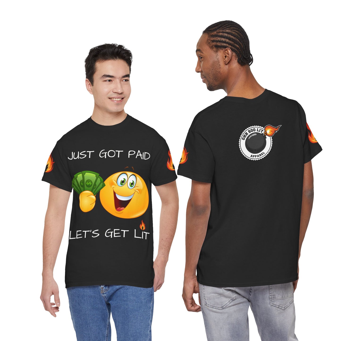 'Just Got Paid Let's Get Lit' T-Shirt