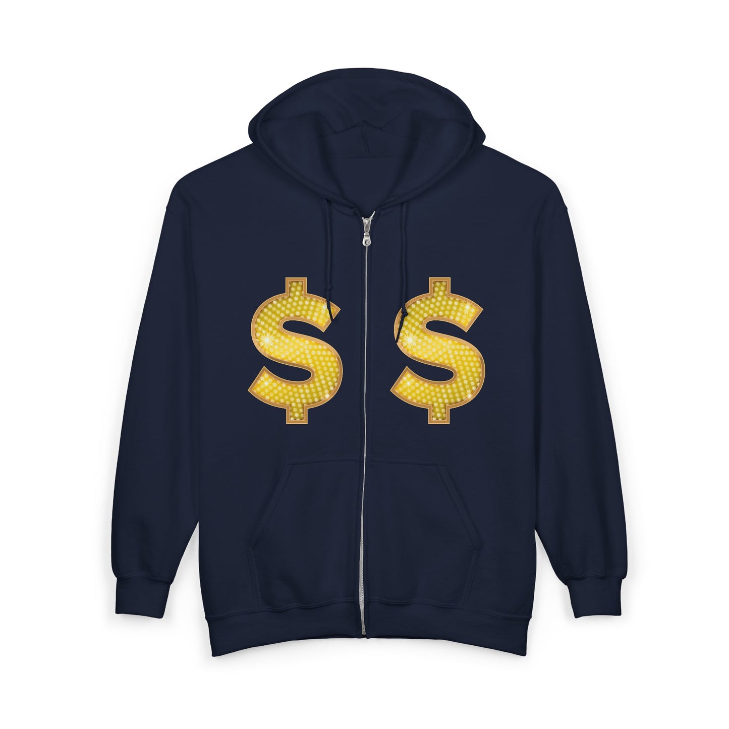 Dollar Sign Full-Zip Hoodie