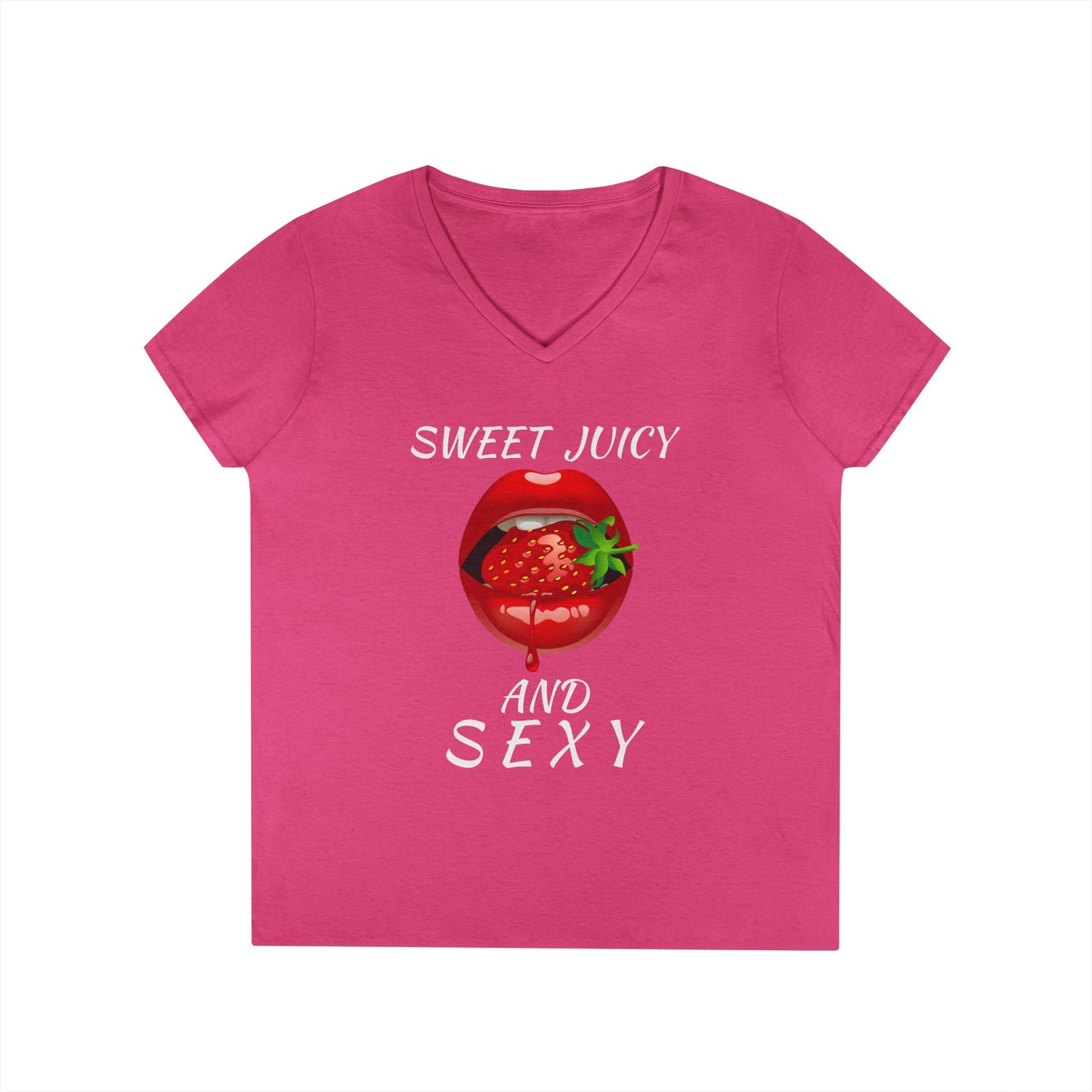 "Sweet Juicy and Sexy" Ladies V-Neck Tee