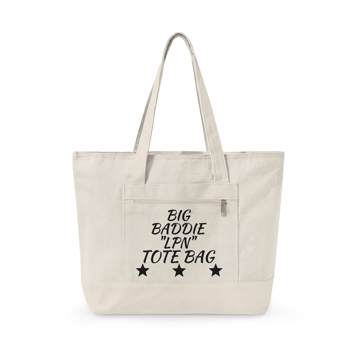 "Big Baddie LPN" Canvas Tote