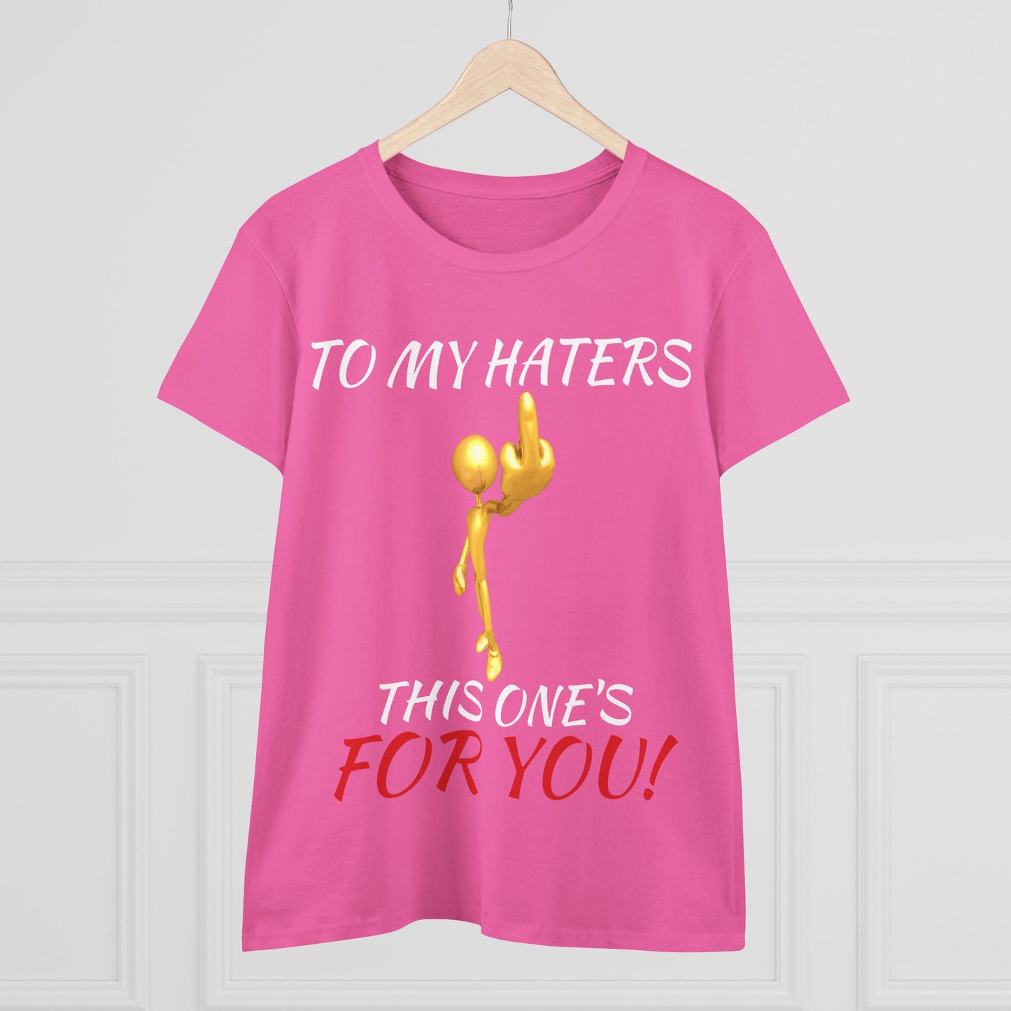 Funny Middle Finger Graphic Tee- Women's