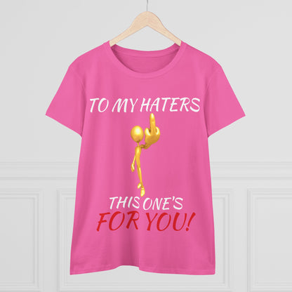 Funny Middle Finger Graphic Tee- Women's