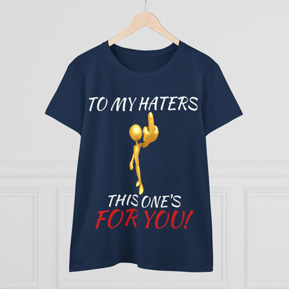 Funny Middle Finger Graphic Tee- Women's