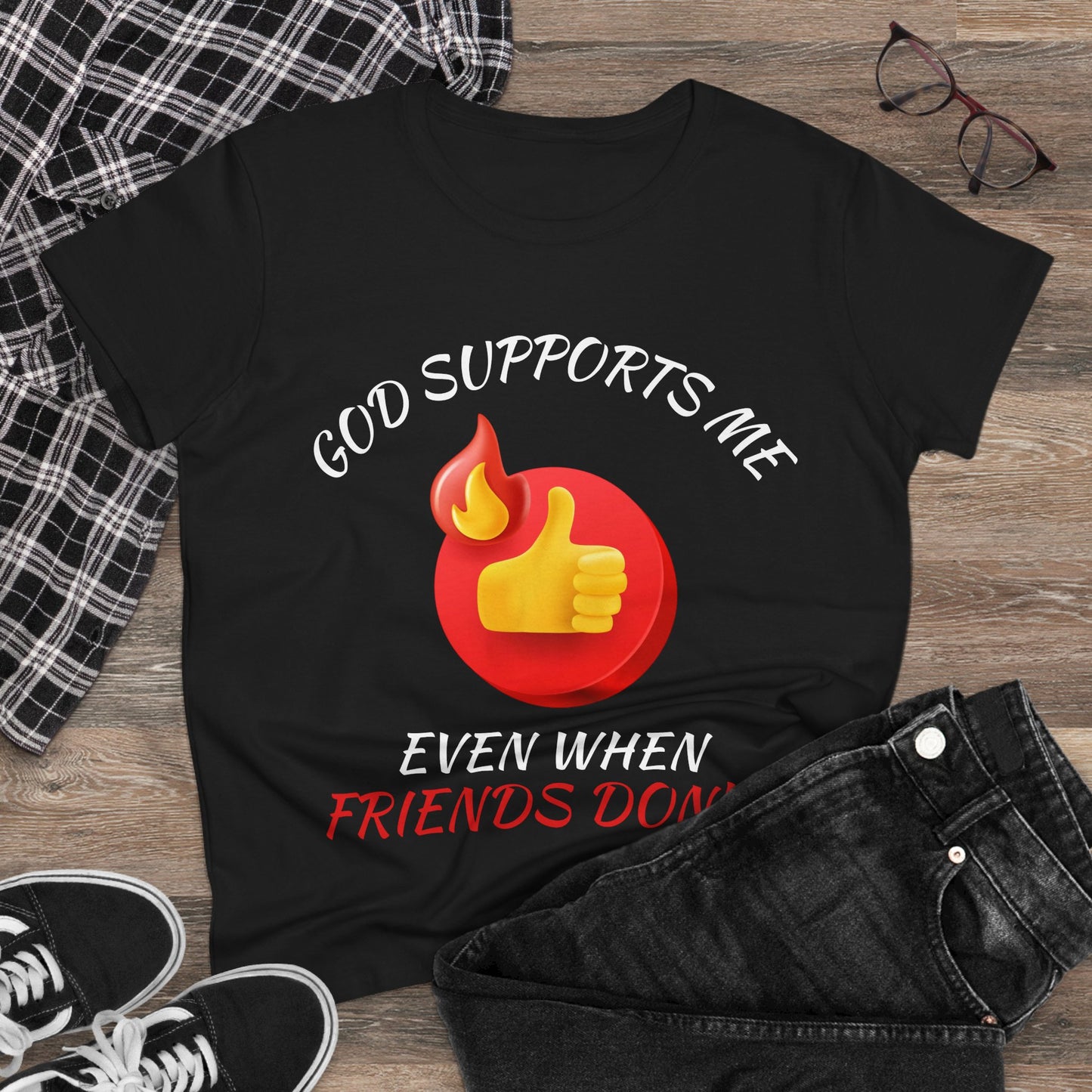 "God Supports Me" Women's Tee