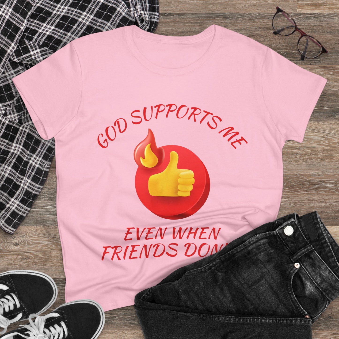 "God Supports Me" Women's Tee