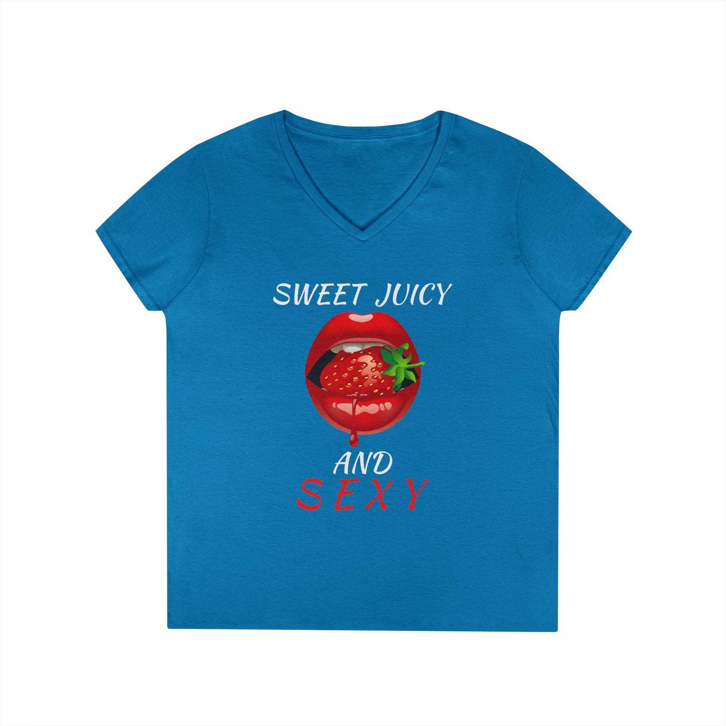 "Sweet Juicy and Sexy" Ladies V-Neck Tee