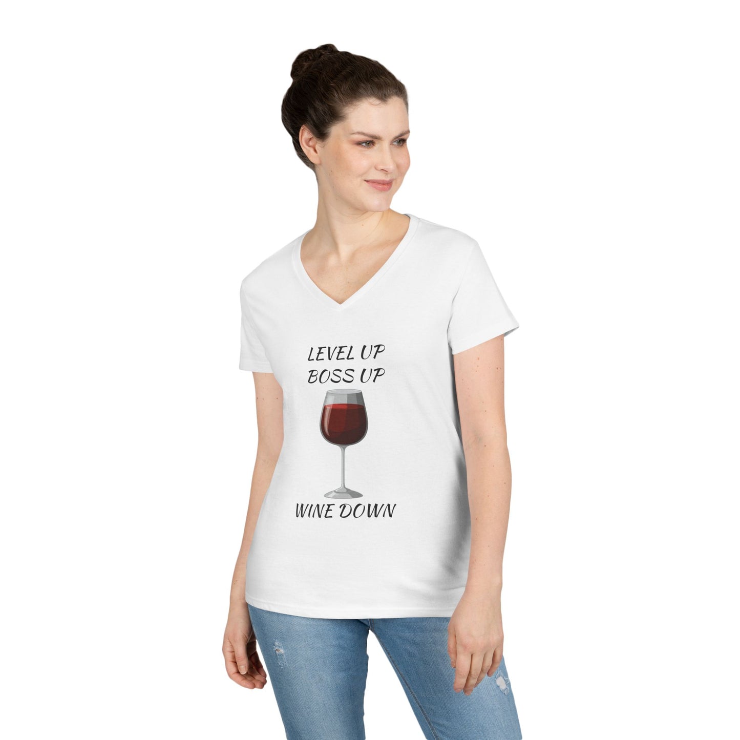"Wine Down" V-Neck Tee