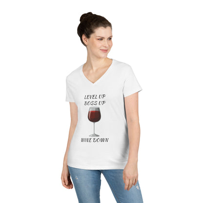 "Wine Down" V-Neck Tee