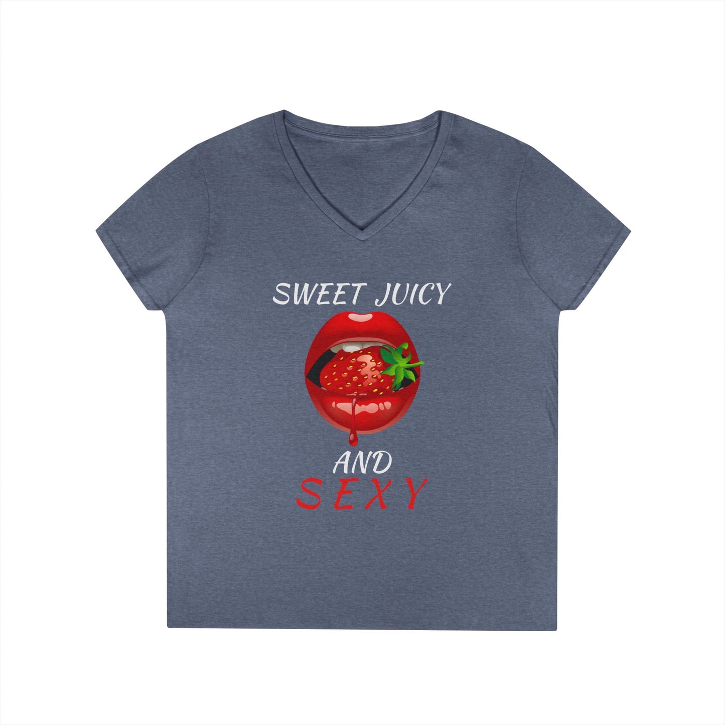 "Sweet Juicy and Sexy" Ladies V-Neck Tee