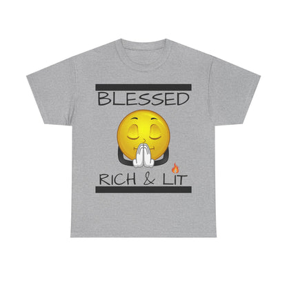 "Blessed Rich & Lit" Unisex Tee