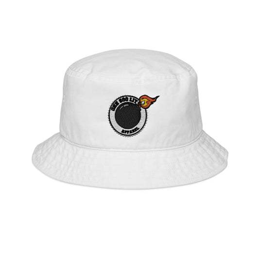 Embroidered Flaming Bomb Bucket Hat