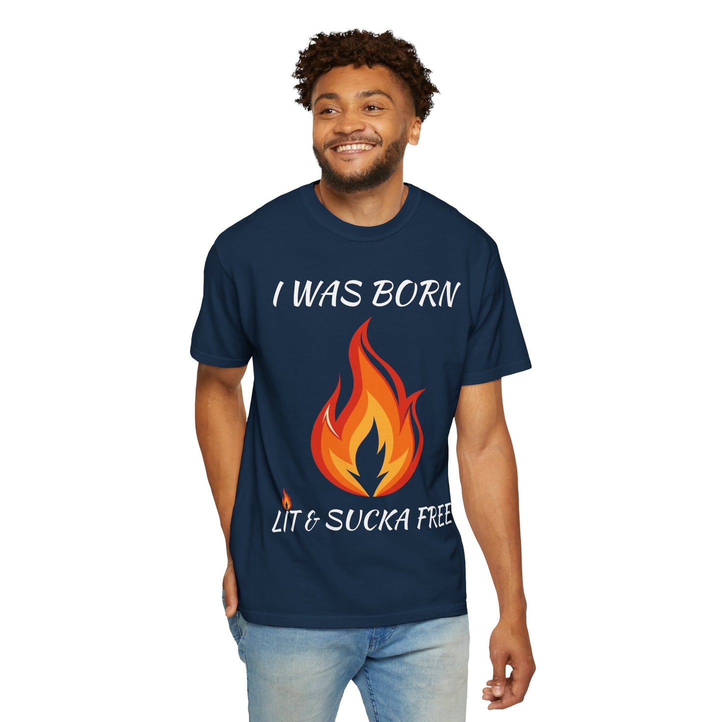 "I Was Born Lit & Sucka Free" T-Shirt