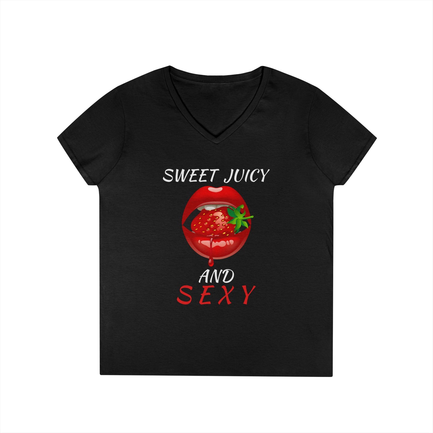 "Sweet Juicy and Sexy" Ladies V-Neck Tee