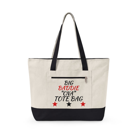 "Big Baddie CNA" Canvas Tote
