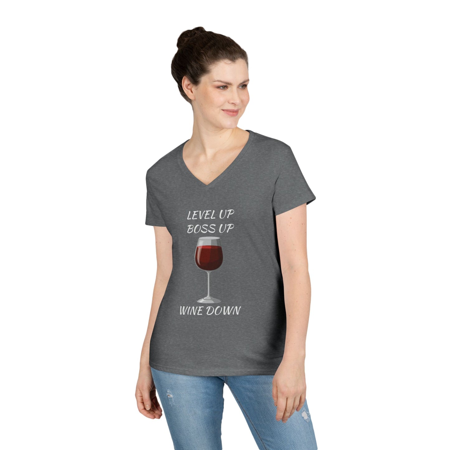 "Wine Down" V-Neck Tee