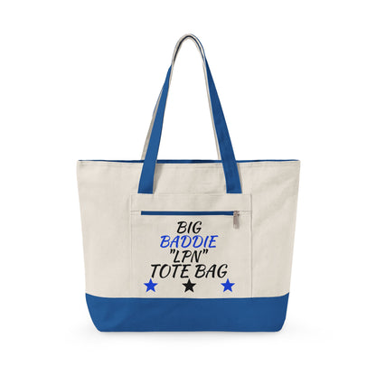 "Big Baddie LPN" Canvas Tote