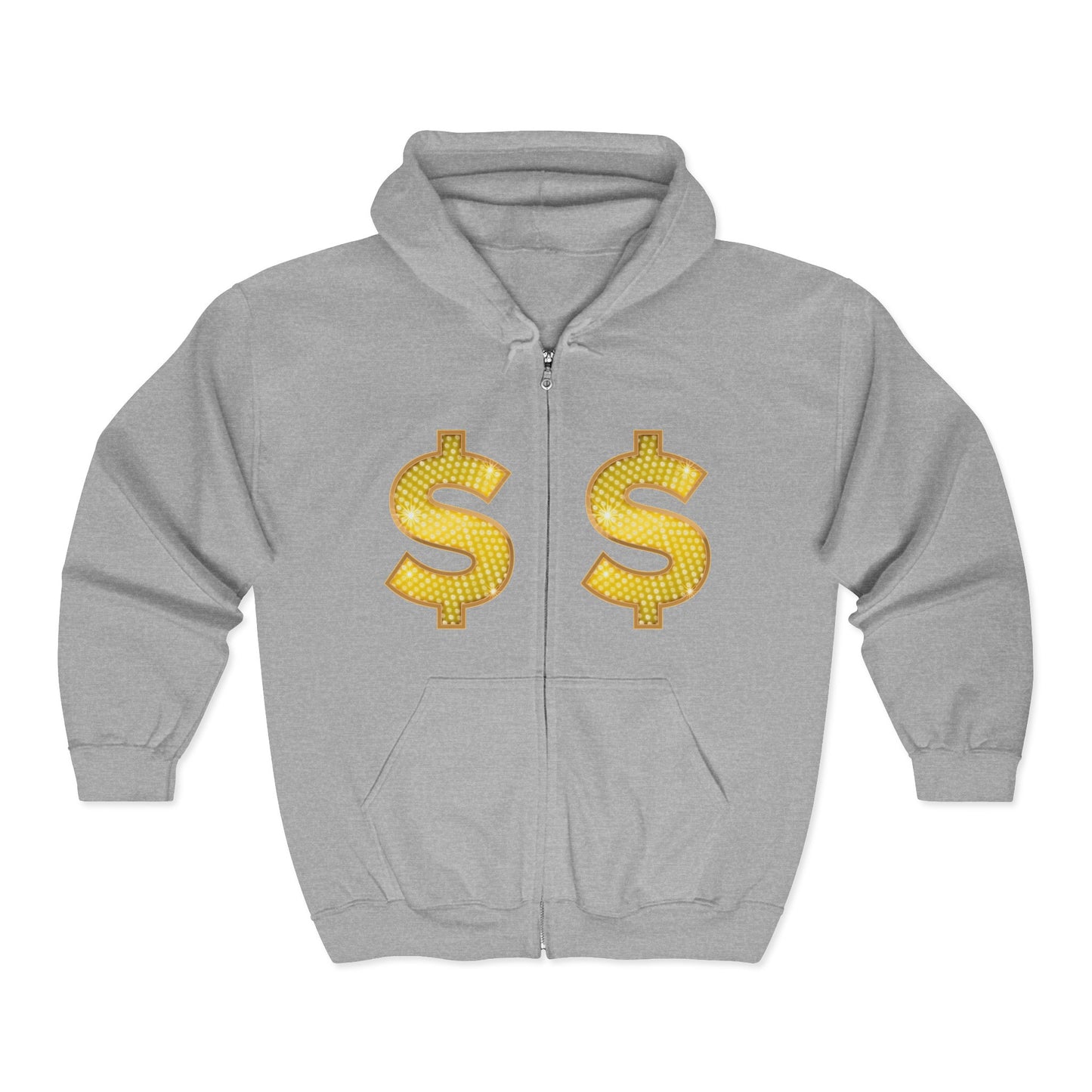 Dollar Sign Full-Zip Hoodie