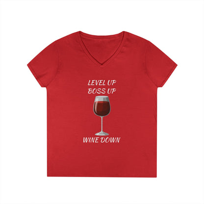 "Wine Down" V-Neck Tee