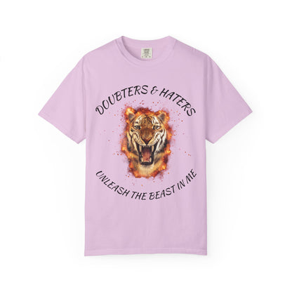 Unleash the Beast Tiger T-Shirt — Doubters & Haters Motivational Tee
