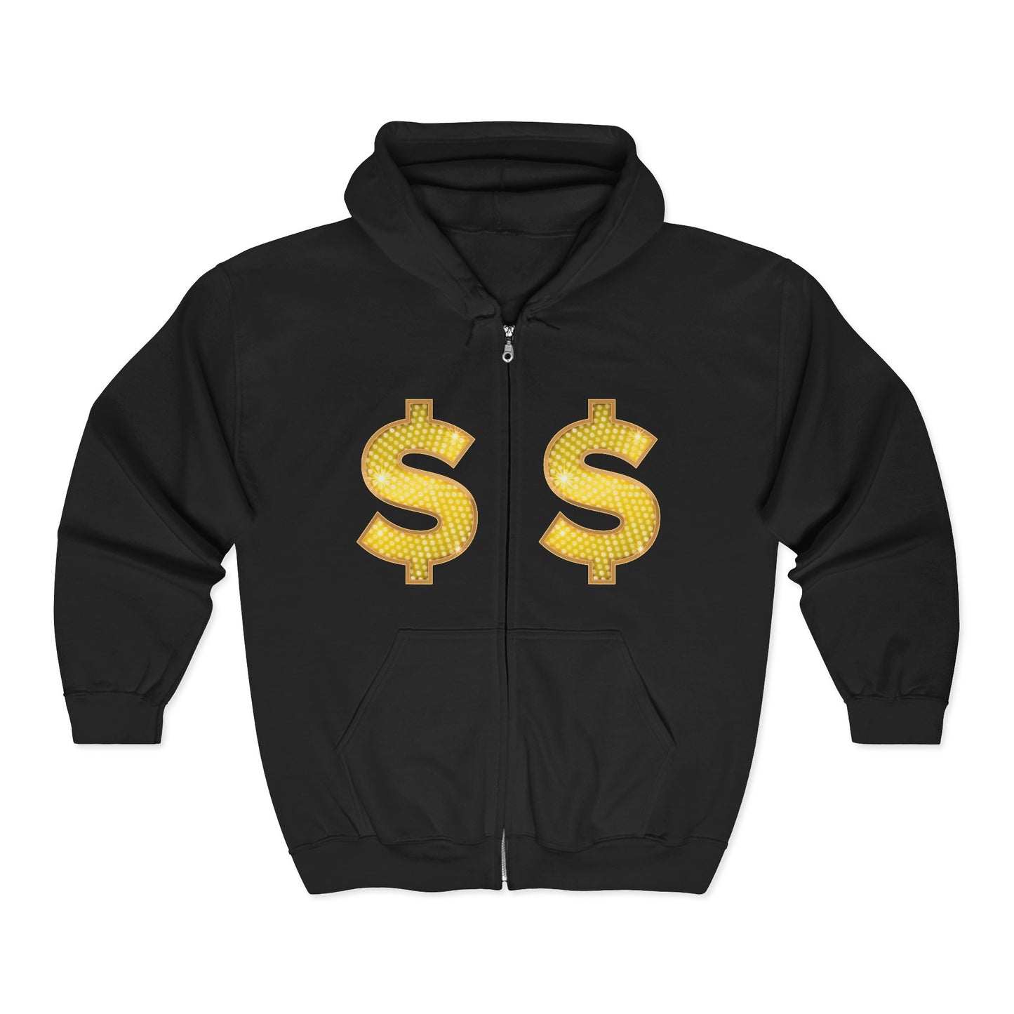 Dollar Sign Full-Zip Hoodie