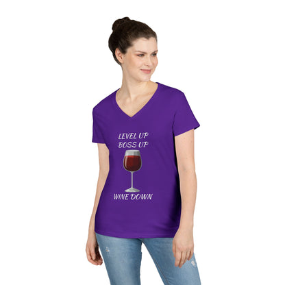 "Wine Down" V-Neck Tee