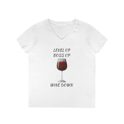 "Wine Down" V-Neck Tee