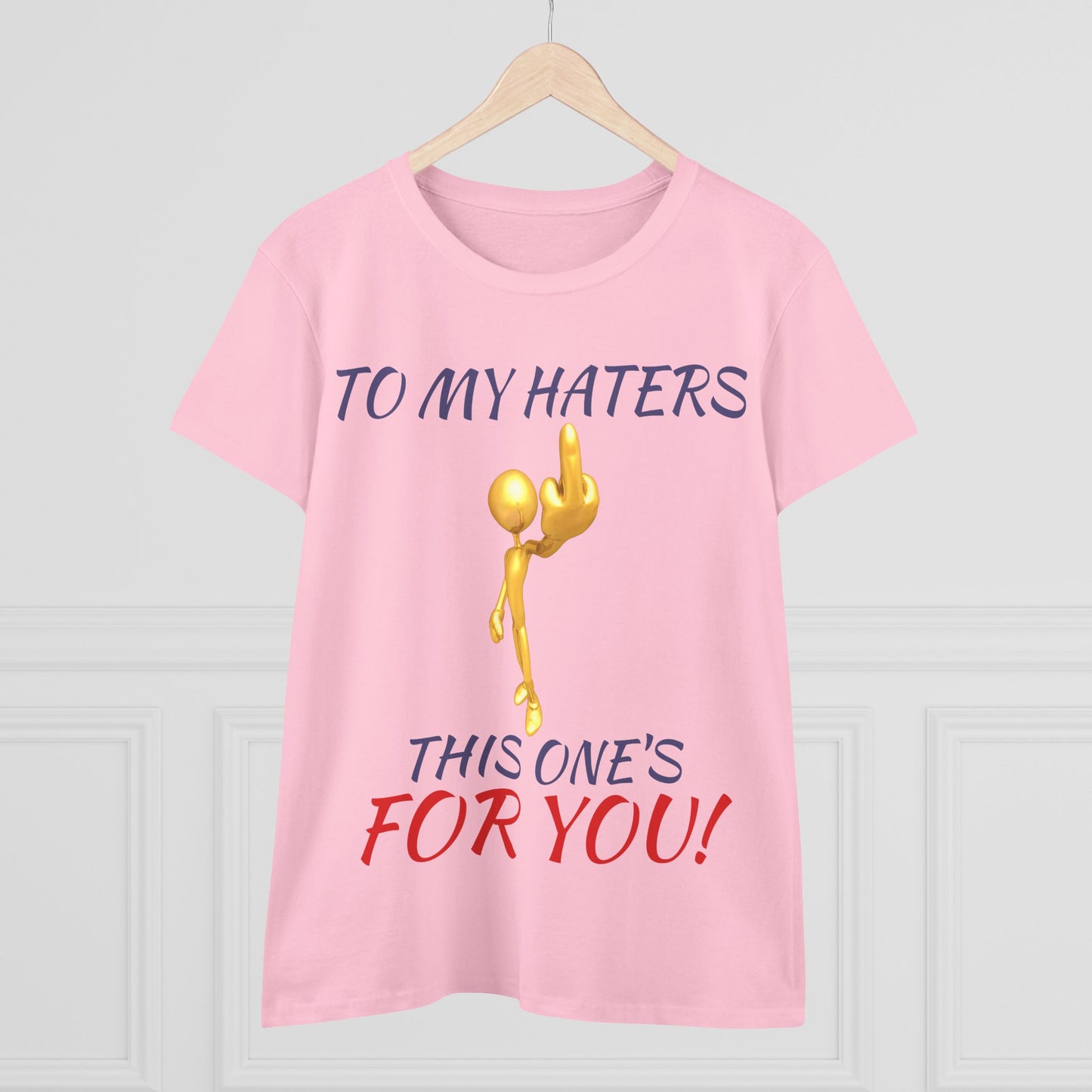Funny Middle Finger Graphic Tee- Women's