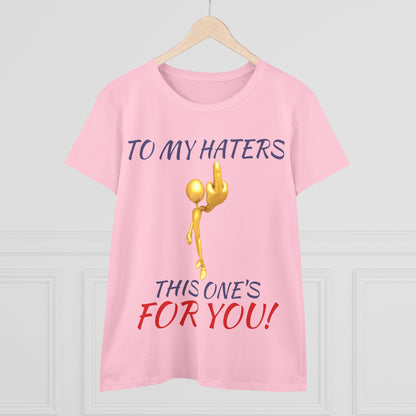 Funny Middle Finger Graphic Tee- Women's