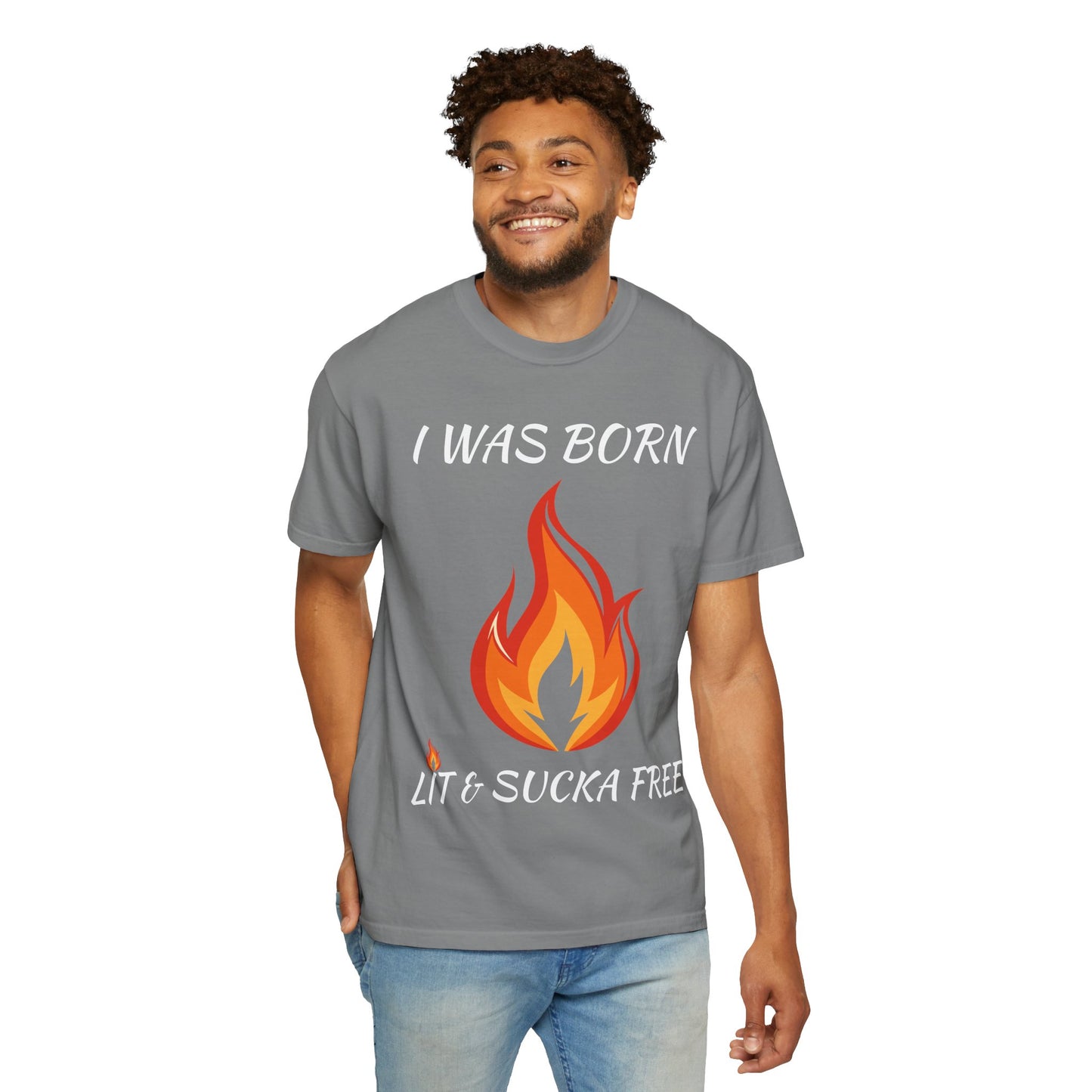"I Was Born Lit & Sucka Free" T-Shirt