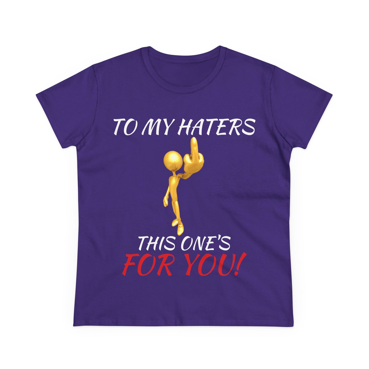 Funny Middle Finger Graphic Tee- Women's
