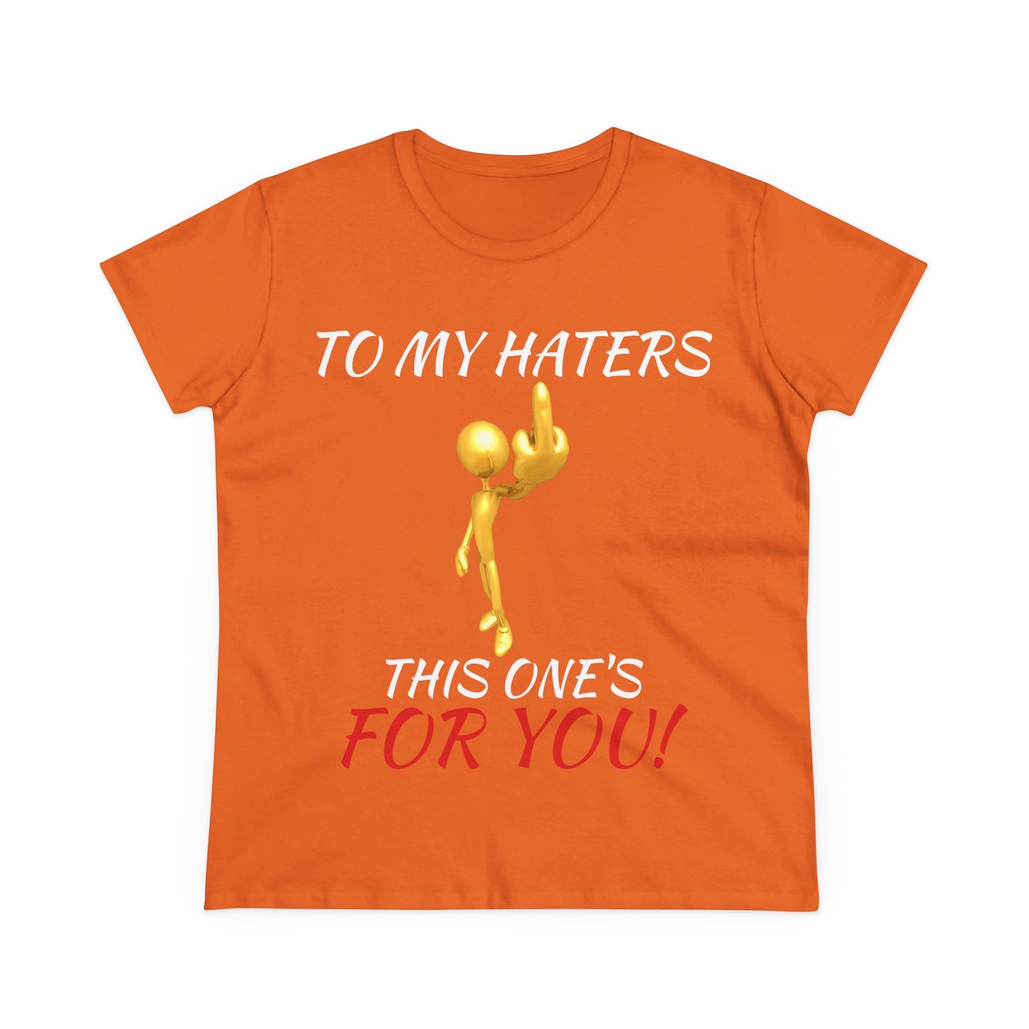 Funny Middle Finger Graphic Tee- Women's