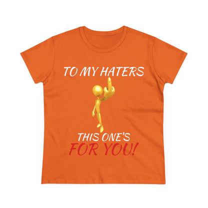 Funny Middle Finger Graphic Tee- Women's