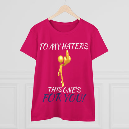 Funny Middle Finger Graphic Tee- Women's